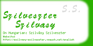 szilveszter szilvasy business card